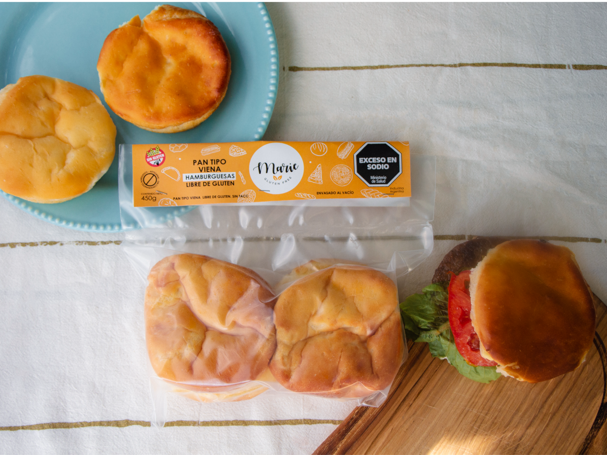 02-Pan viena para hamburguesas (450 gr. - 4u)