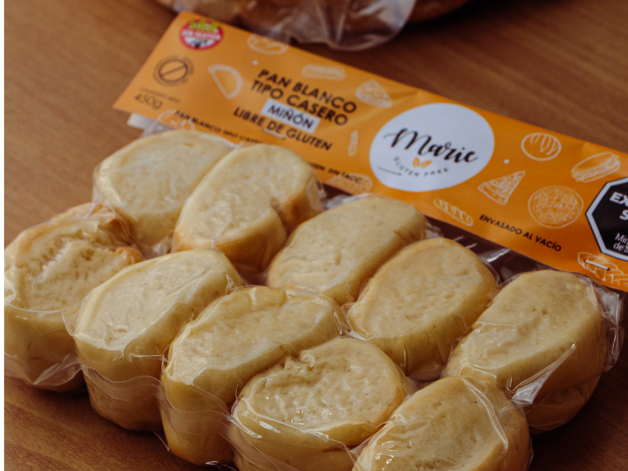 132-Pan tipo casero migñon sin lactosa (450 gr. - 9u)