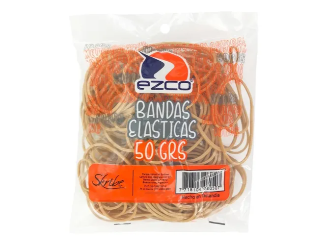 BANDA ELASTICA EZCO - BOLSA 50 GRAMOS