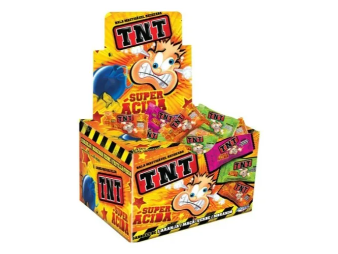 CARAMELO TNT ACIDO RELLENO - DISPLAY X60