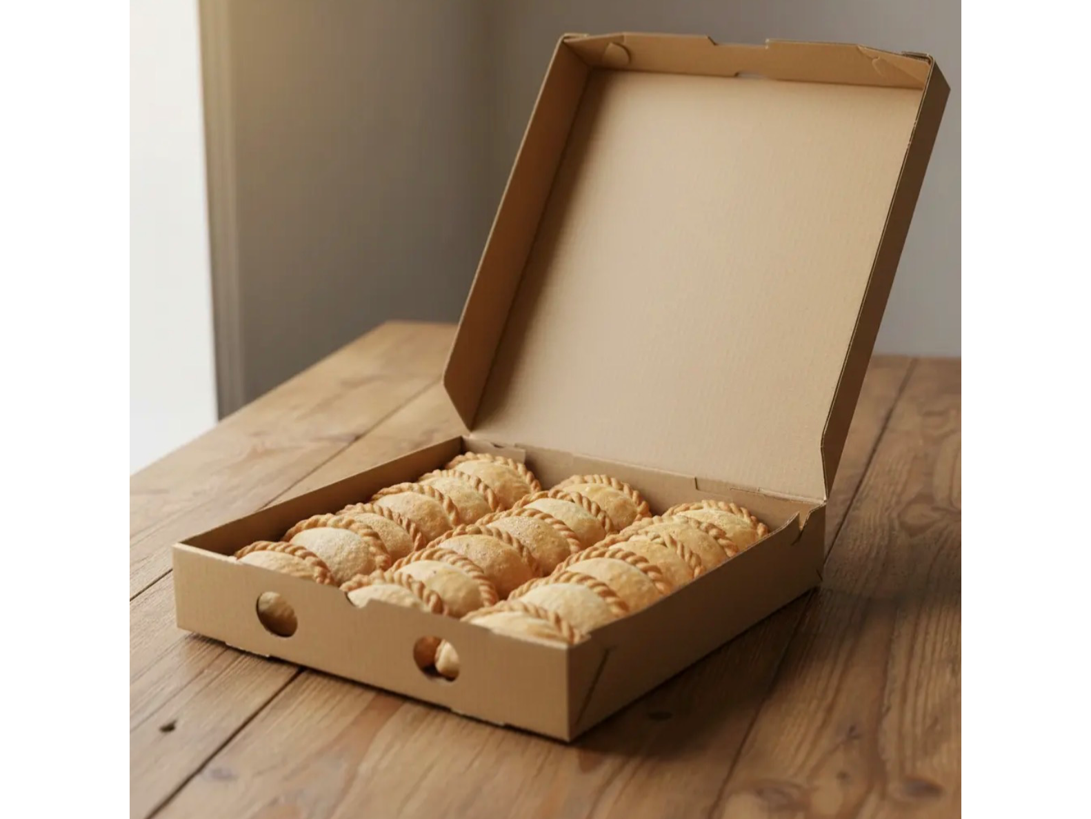 CAJA EMPANADAS ECO (22x16x6,5) x10 unidades ñ