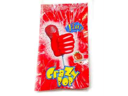 CRAZY POP FRUTILLA - TIRA X10