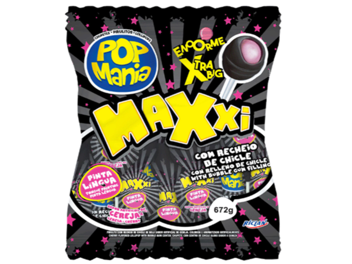 CHUPETIN POP MANIA MAXXI CEREZA - BOLSA X24