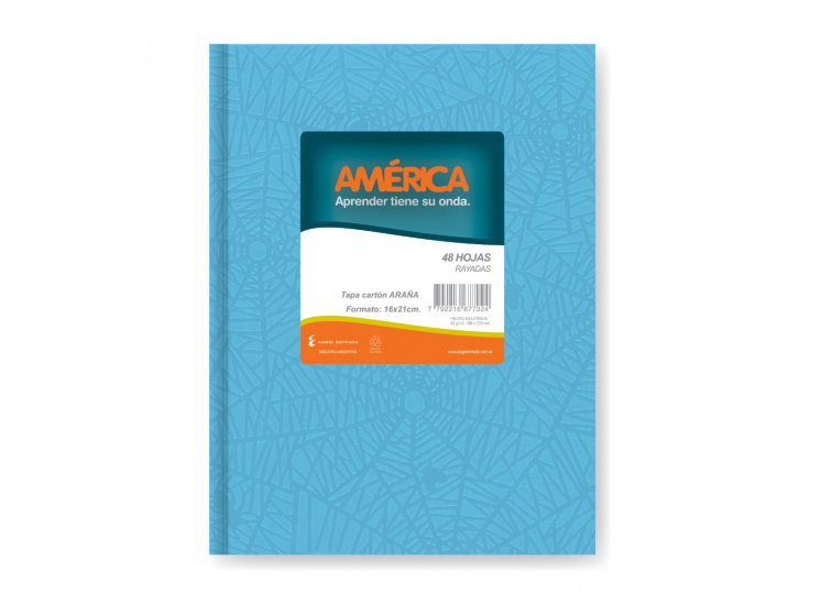 CUADERNO AMERICA TAPA DURA - 82 HOJAS