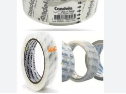 CINTA TRANSPARENTE ANGOSTA CANDELA 50 metros - Pack x6