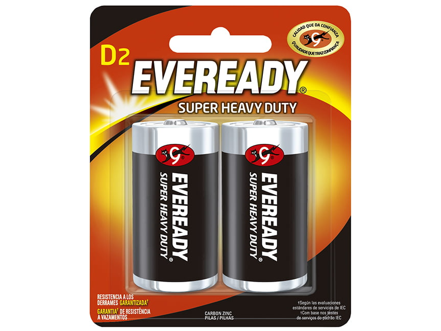 PILA EVEREADY - D - BLISTER X2