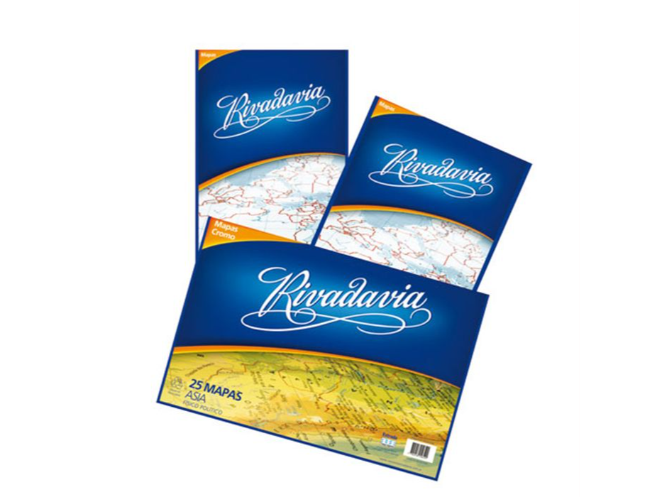 MAPA RIVADAVIA Nº3 - POLITICO CONTINENTE AMERCIANO - BLOCK X40