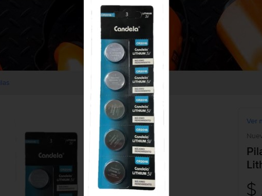 PILA CANDELA - BOTON CR2016 TIRA X 5