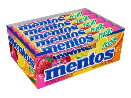 MENTOS FRUTA - PASTILLAS x 12