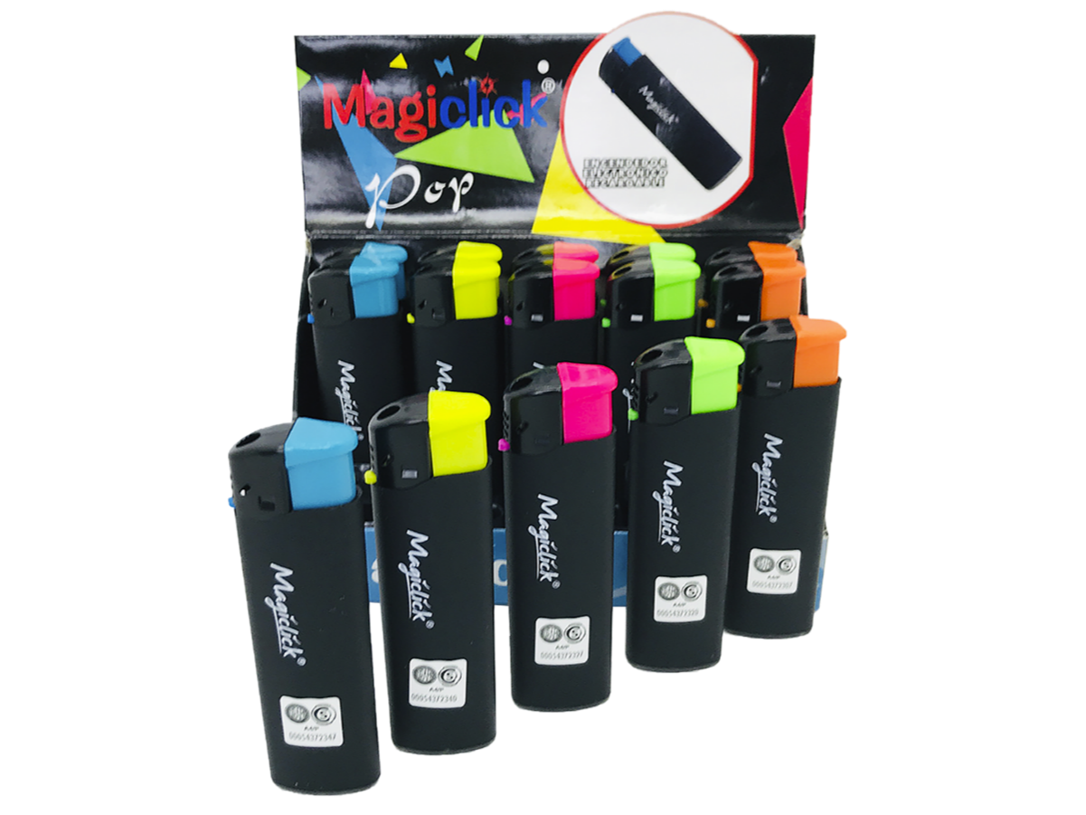 ENCENDEDOR MAGICLICK - POP BLACK GOMA x15