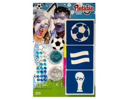 KIT GLAM - ARGENTINA GLITTER + STRASS + STENCIL (652-0008)