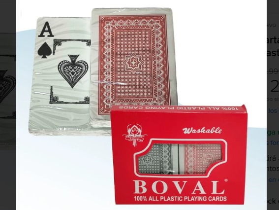 NAIPE POKER - DOBLE EN CAJA PLASTICA X 2 MAZOS