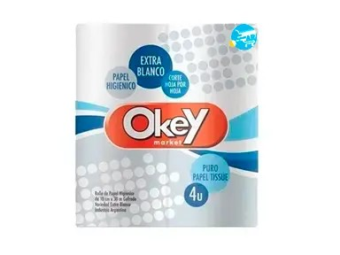 HIGIENICO OKEY BLANCO 4X30M DOBLE HOJA