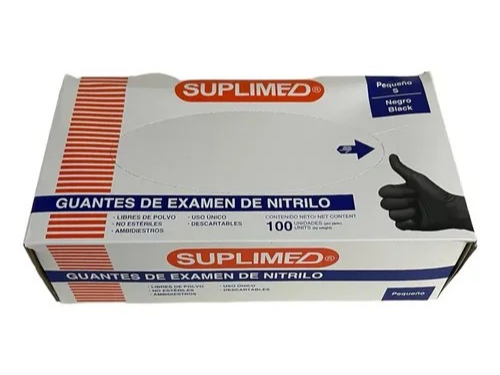 GUANTE DE NITRILO NEGRO MEDILAB CAJA X100 TALLE L