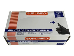 GUANTE DE NITRILO NEGRO SUPLIMED CAJA X100