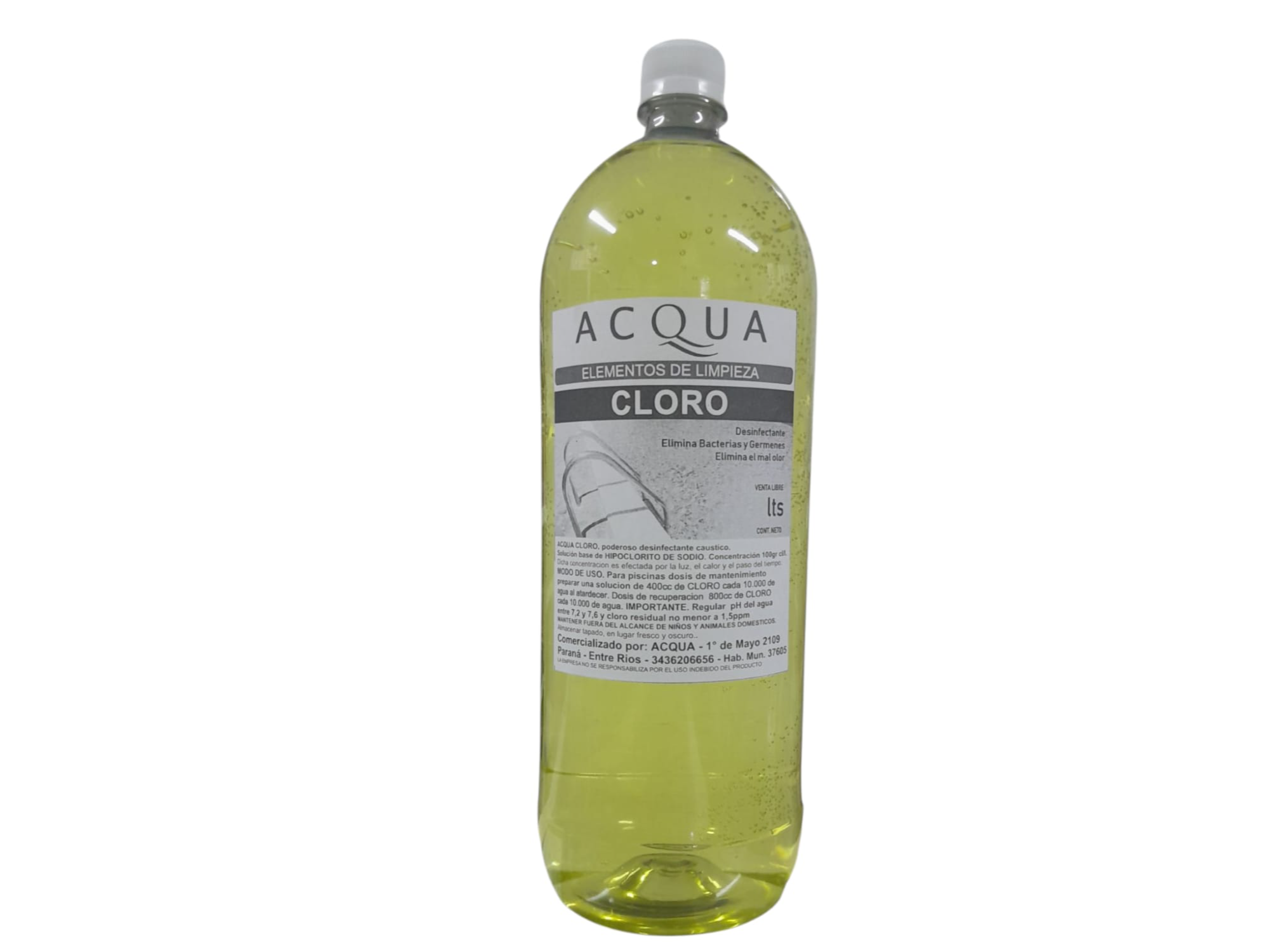 CLORO LIQUIDO CONCENTRADO ACQUA 2 LITROS