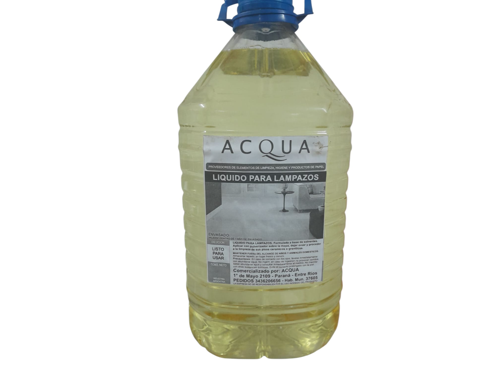 LIQUIDO PARA LAMPAZO SOLVENTE ACQUA 4,5 LITROS
