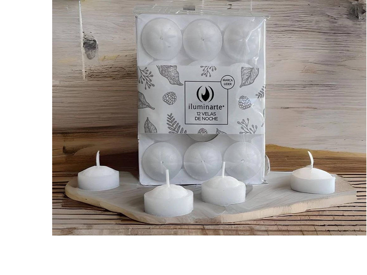 VELA NOCHE BLANCA ILUMINARTE X12