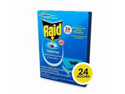 TABLETA MATA MOSQUITOS RAID 24 NOCHES