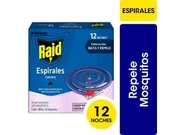 ESPIRALES MOSQUITOS RAID 12  UNIDADES COUNTRY FRESH