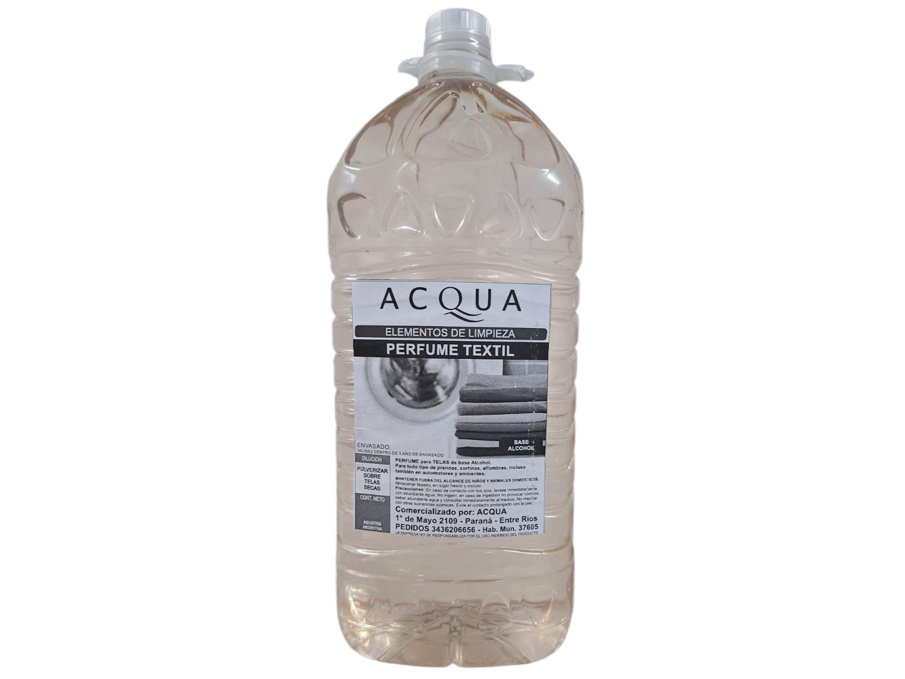 PERFUME TEXTIL ACQUA BASE ALCOHOL 4,5 LITROS