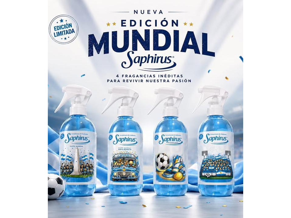 AROMATIZADOR TEXTIL SAPHIRUS 250ML MUNDIAL
