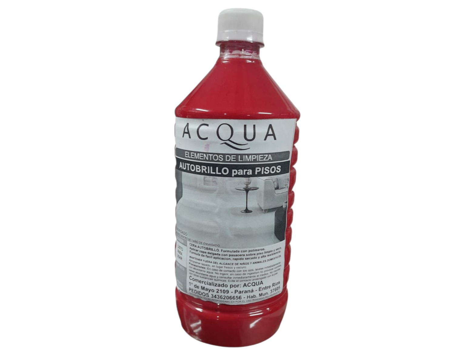 AUTOBRILLO ACRILICO ACQUA ROJO 1 LITRO