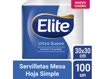 ELITE SERVILLETA ULTRA SUAVE HOJA SIMPLE 100 U