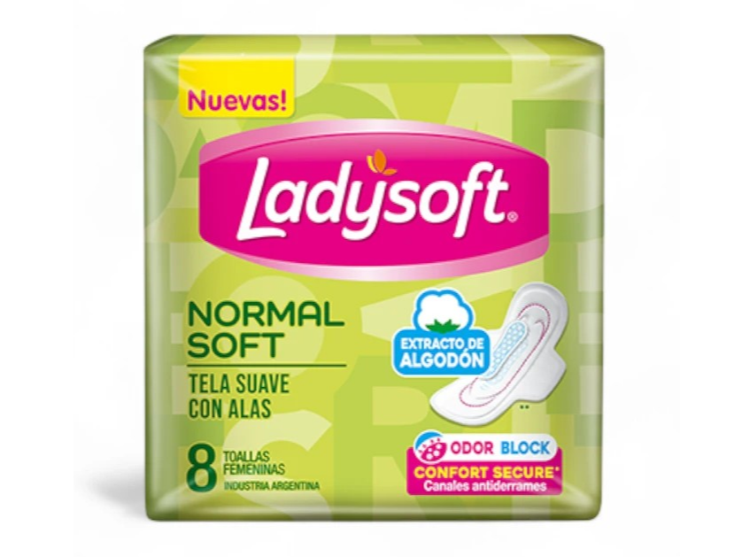 TOALLAS FEMENINAS LADYSOFT NORMAL X8