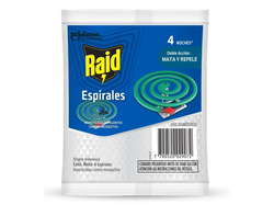 ESPIRALES MOSQUITOS RAID 4 UNIDADES