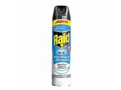RAID INSECTICIDA AEROSOL 360CC AZUL SIN OLOR
