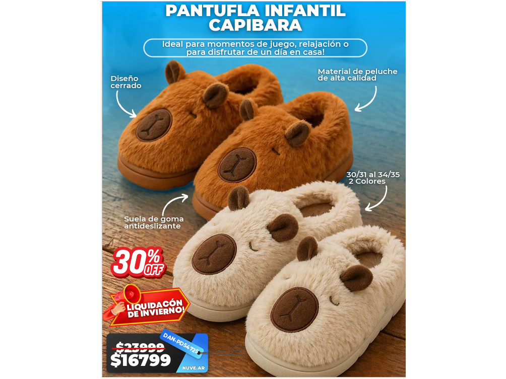 PANTUFLA CAPIBARA