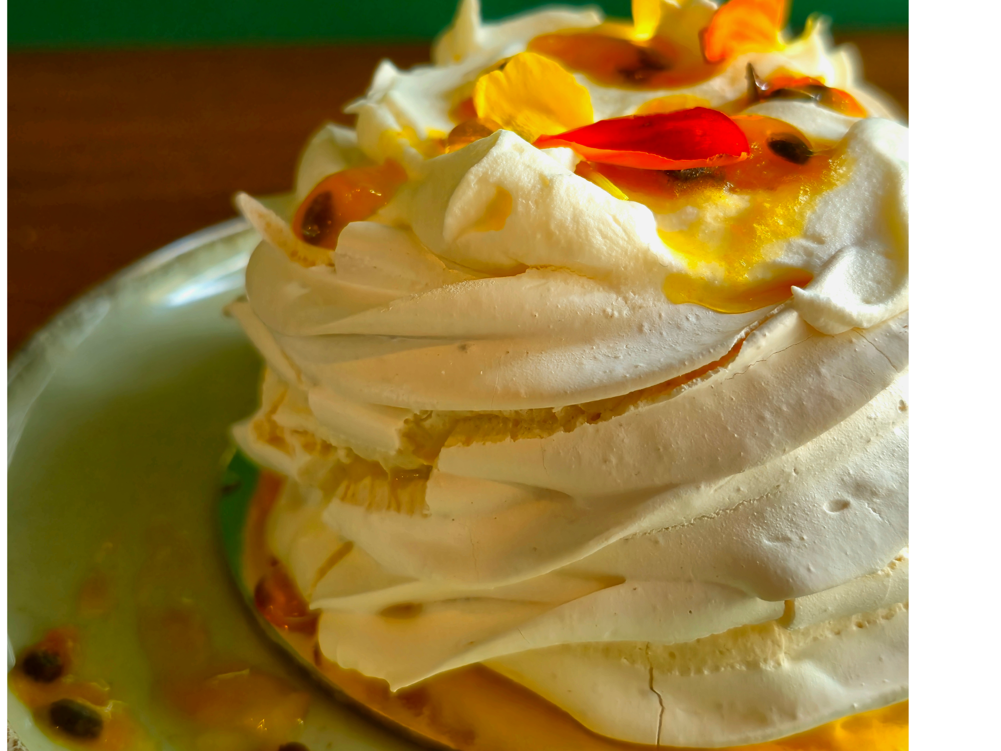 Pavlova de maracuya