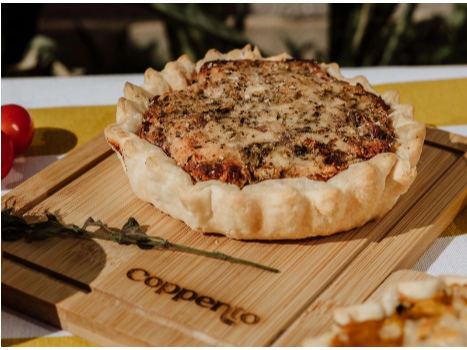 TARTA DE JAMON, MUZZARELLA Y CEBOLLA