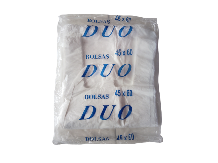 Bolsa camiseta 45x60 blanca DÚO