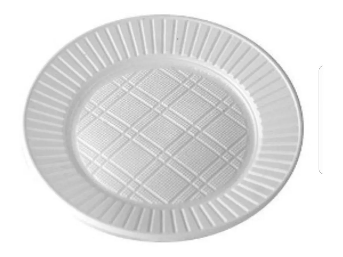 Platos descartables blancos 17cm