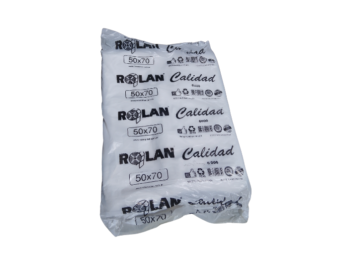 Bolsa camiseta 50x70 blanca reforzada