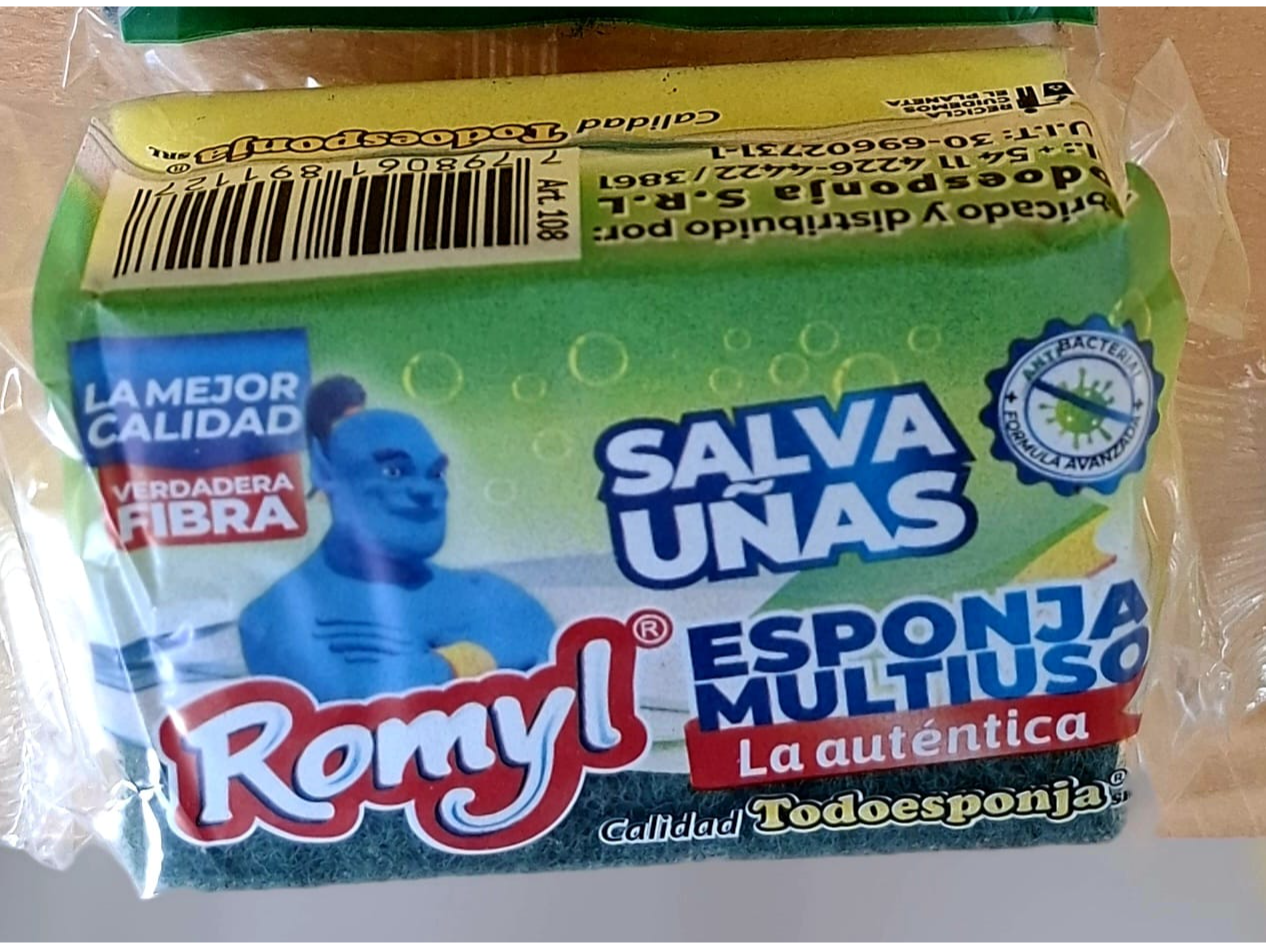 Esponja de cocina c/salva uñas"Romyl"