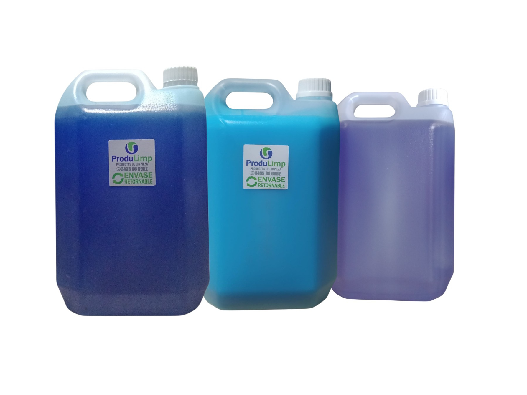 1x Jabon de ropa BluePrem - 5L // 1x Suavizante BlueSoft - 5L // 1x Desodorante de pisos - 5L