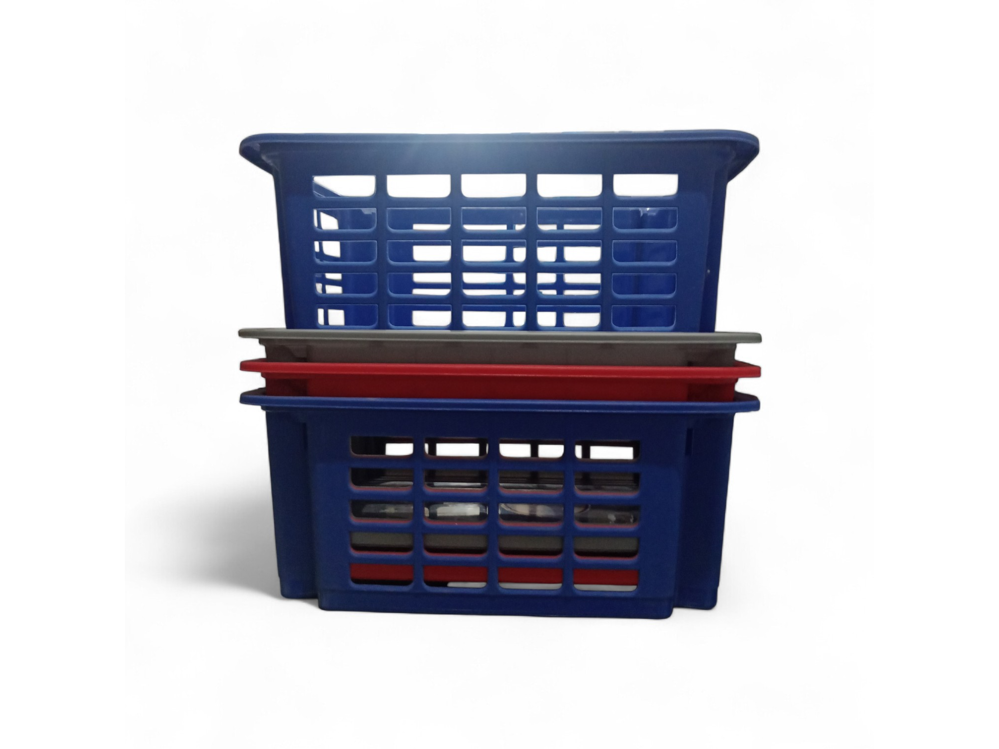 Canasto Rectangular Apilable 35lts Colores