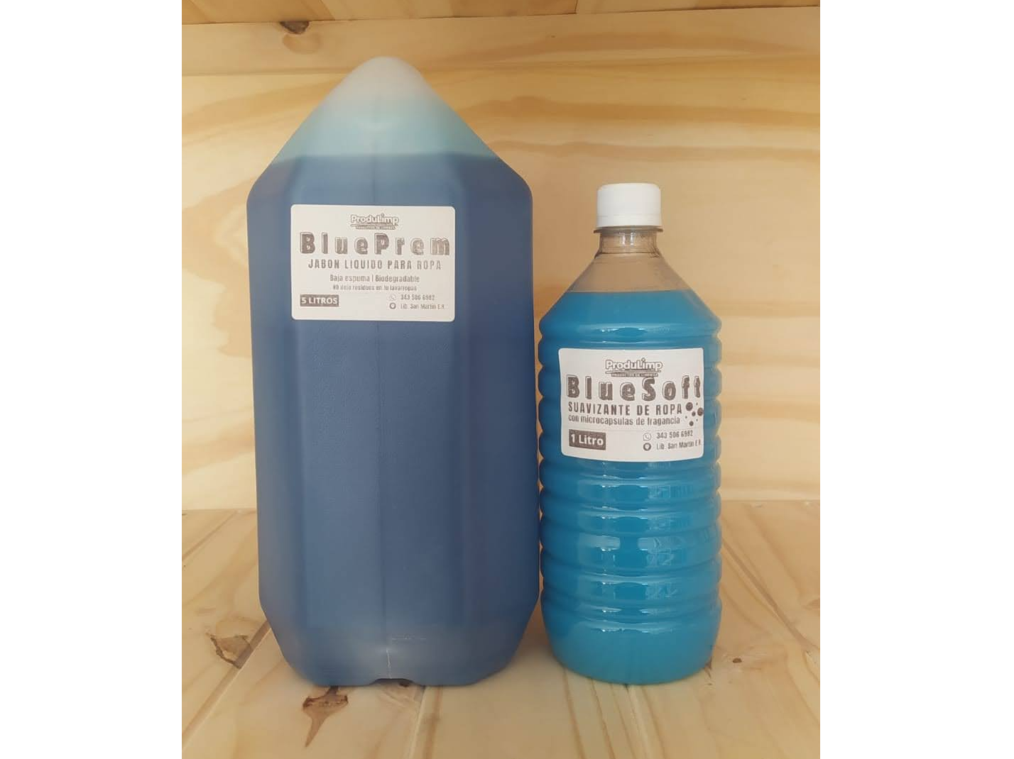 Jabón de ropa BluePrem - 5L // Suavizante BlueSoft - 1L