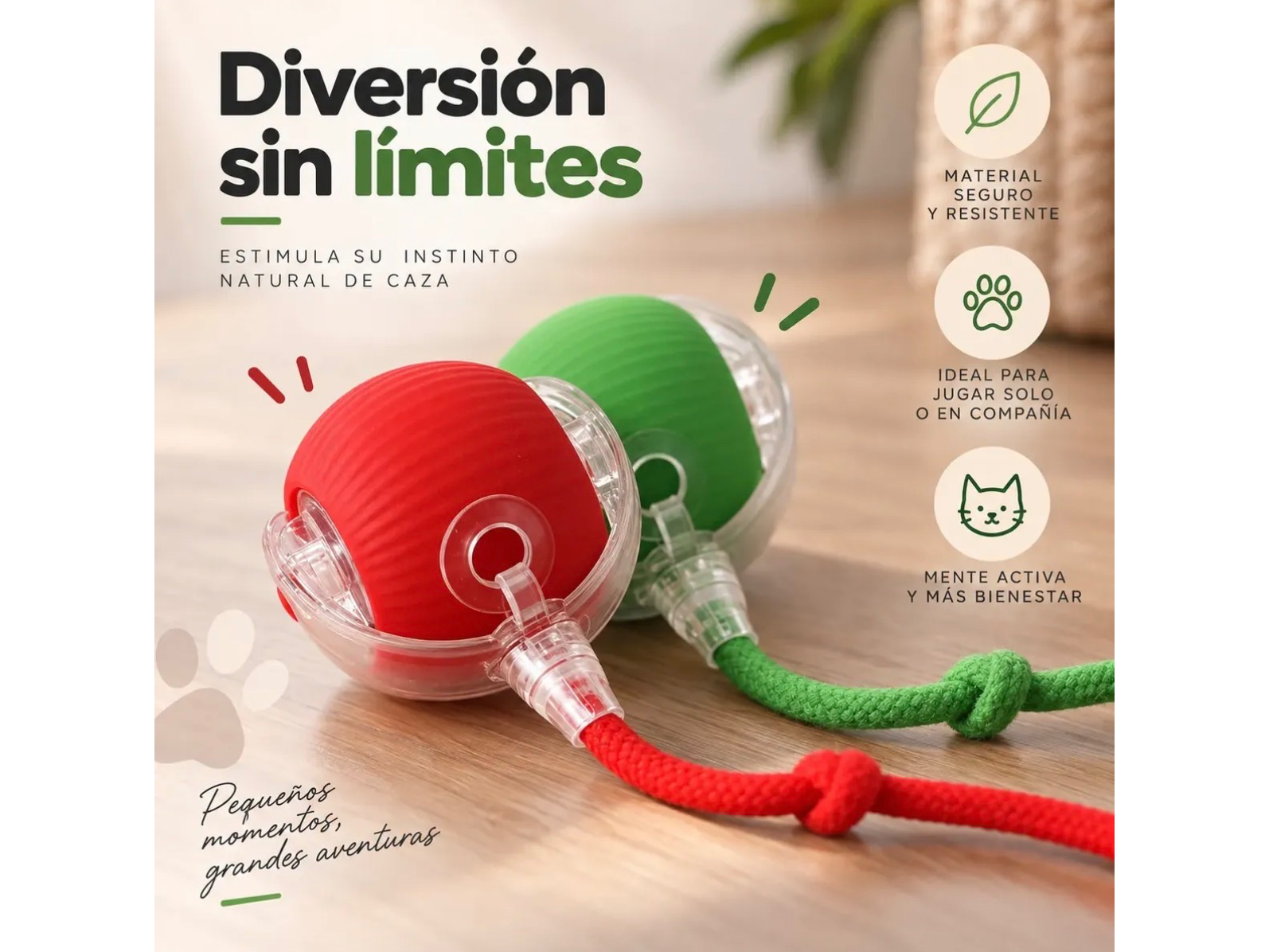 Pelota con cola larga de Pension Canina