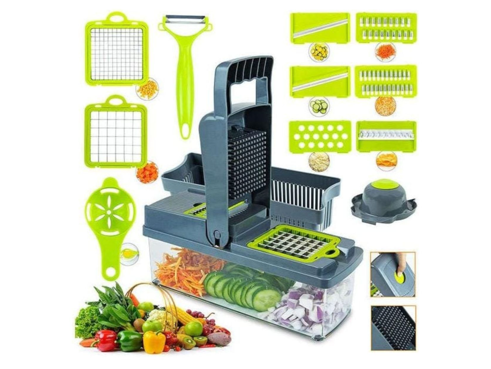 Mandolina Rayadora de Verduras 14 en 1