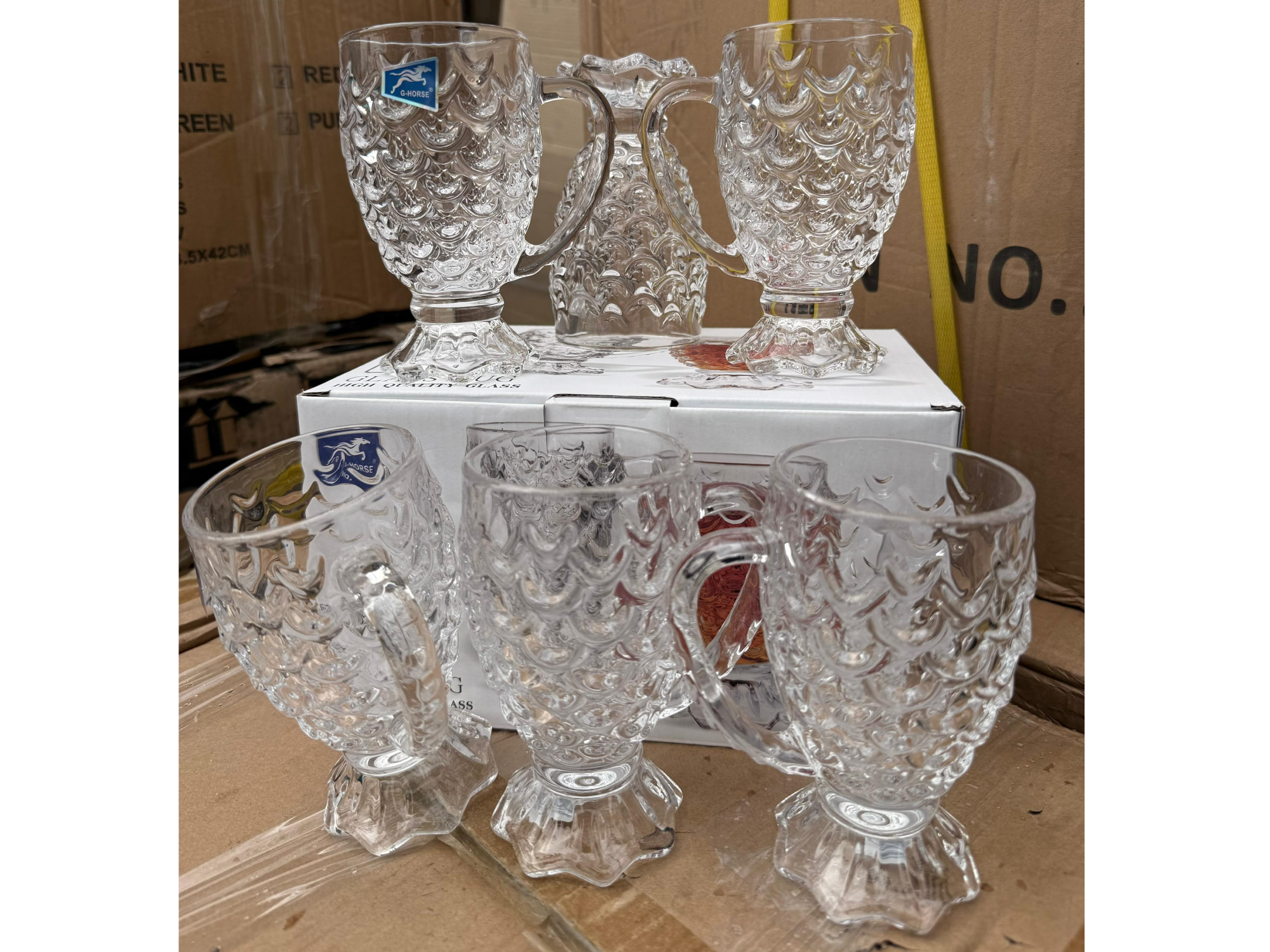 Vasos de Vidrio Decorado x6