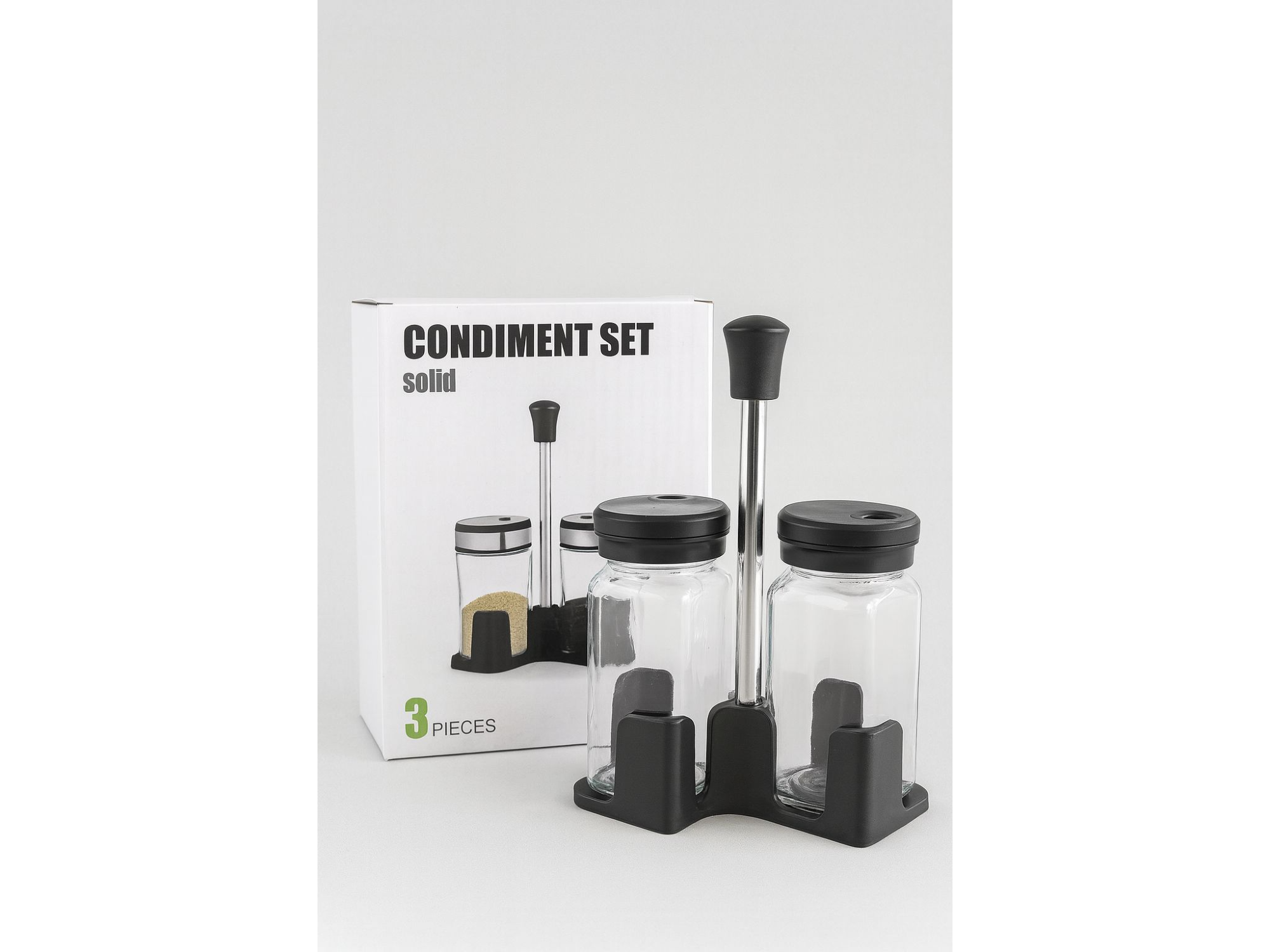 Set de Condimentos de Vidrio