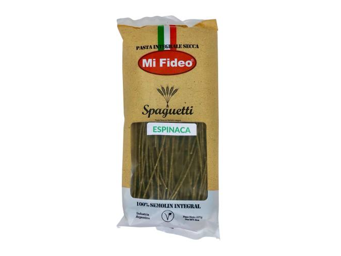 Spaguetti integral "Mi fideo" con espinaca