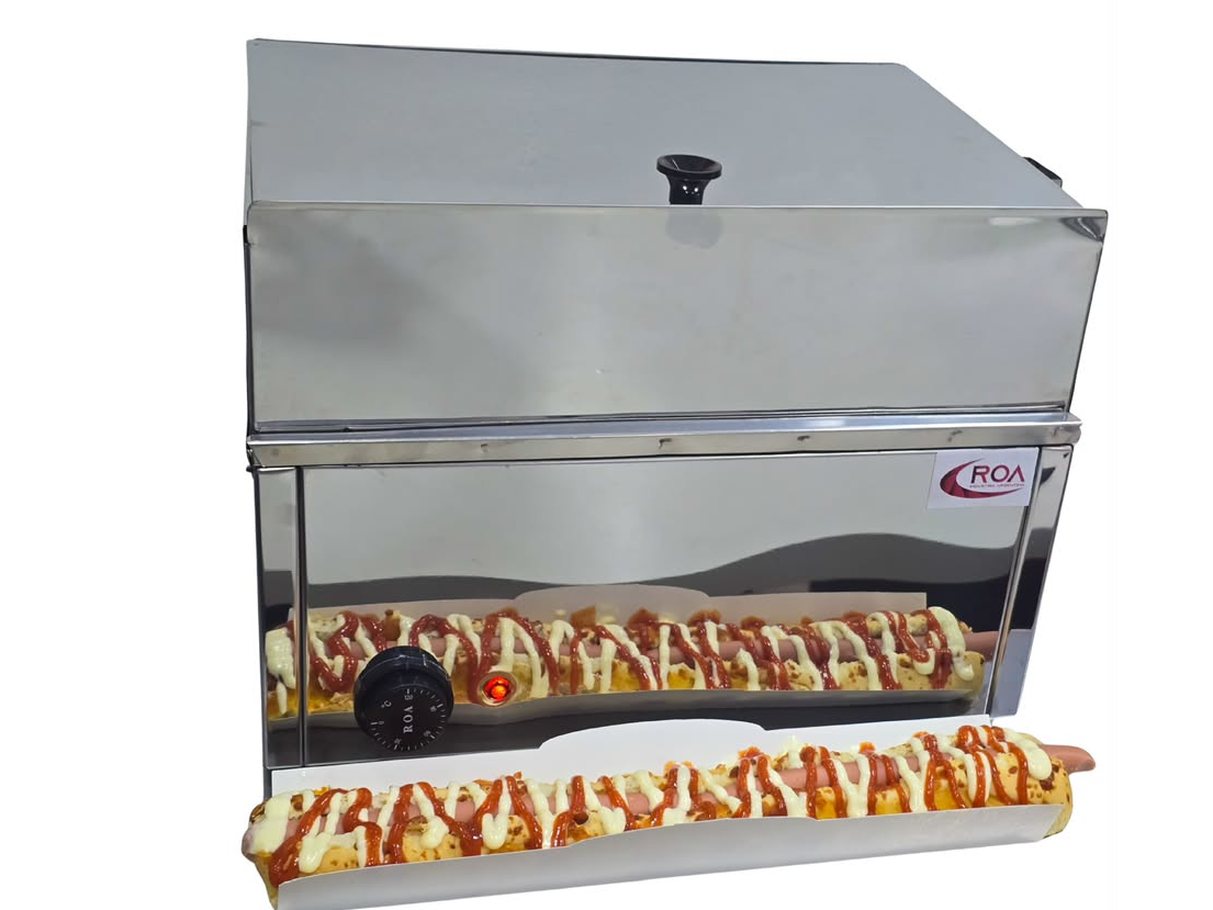 Panchera electrica 43cm 55 super salchichas con humectadora de pan