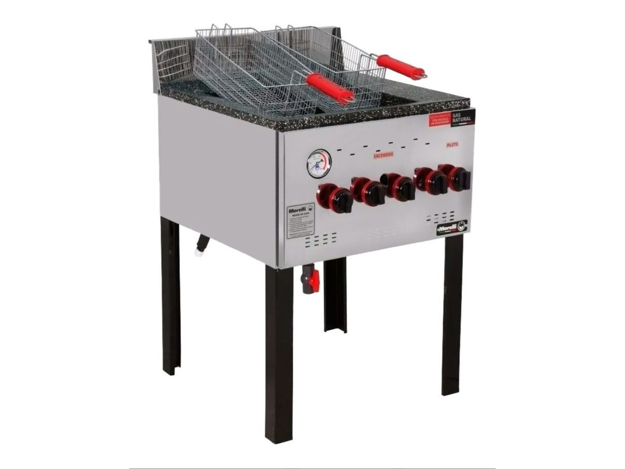FREIDORA MORELLI 35 LTS STANDARD GAS NATURAL Y GAS ENVASADO