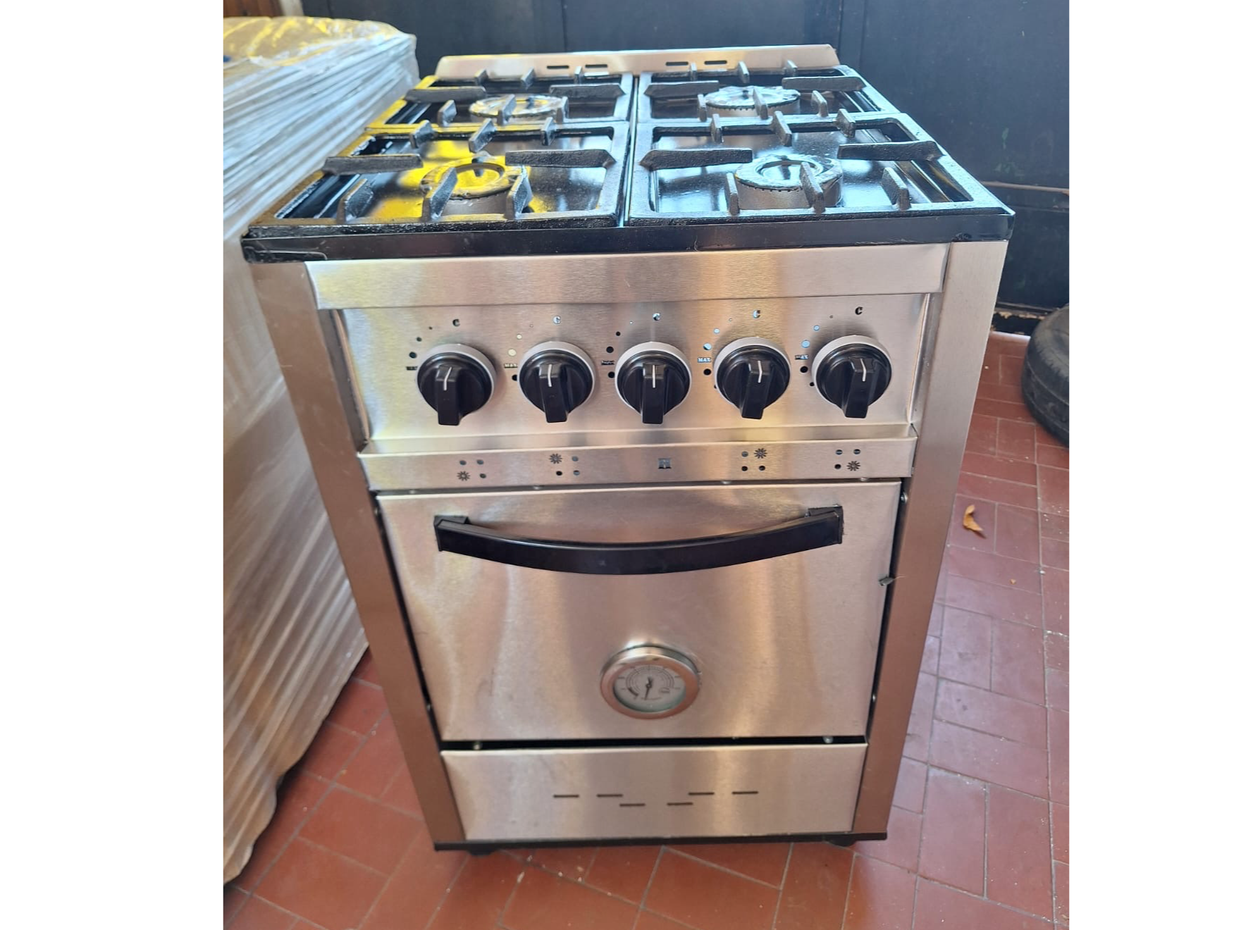 Cocina semi industrial acero inoxidable 55cm