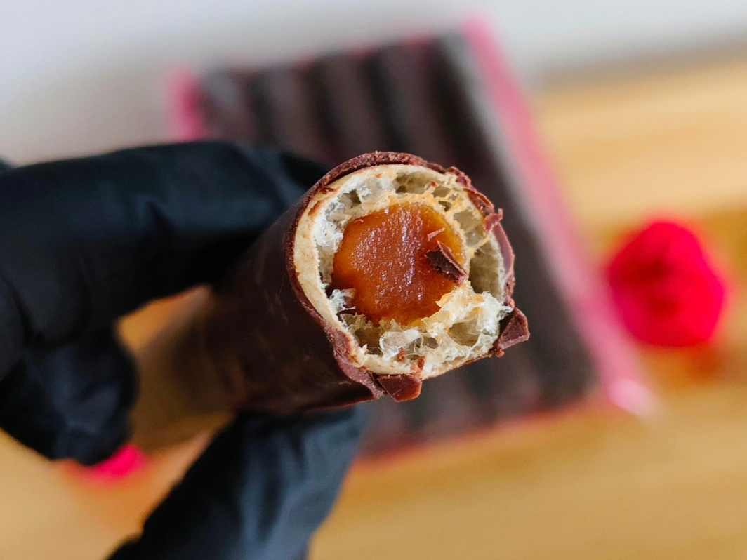 Cuchuflí relleno de dulce sin leche